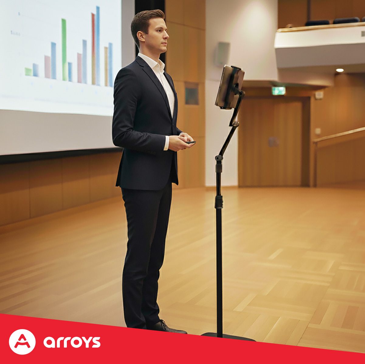 подставка напольная для планшета Arroys F-LU14 black