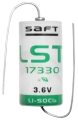литиевая промышленная батарейка Saft LS 17330 CNA (2/3A) 
