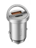 зарядка для телефона в машину Hoco NZ10 Handy PD45W+QC3.0 car charger silver