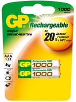 аккумулятор GP 1000 mAh R03/AAA-2BL