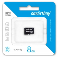 карта памяти SmartBuy 8Gb microSDHC Class 10 без адаптера