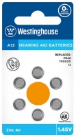 батарейки для слуховых аппаратов Westinghouse ZA13/PR48-BP6