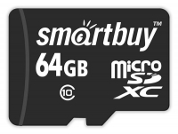 карта памяти SmartBuy 64Gb microSDXC Class 10 без адаптера
