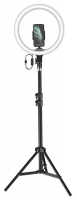 напольная кольцевая светодиодная лампа на штативе Baseus Live Stream Holder-floor Stand (12-inch Light Ring)