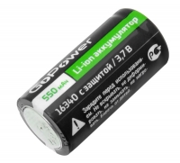 литиевый аккумулятор GoPower Li-ion 16340 3.7V 550mAh