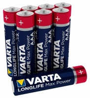 батарейки (8 шт.) Varta LR03/AAA LONGLIFE Max Power-8BL