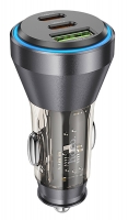 зарядка для телефона в машину Hoco NZ12D Lucky PD60W(2C1A) car charger
