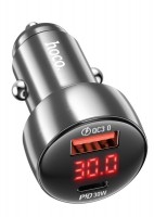 зарядка для телефона в машину Hoco Z50 Leader 48W dual-port PD30W+QC3.0 car charger with display