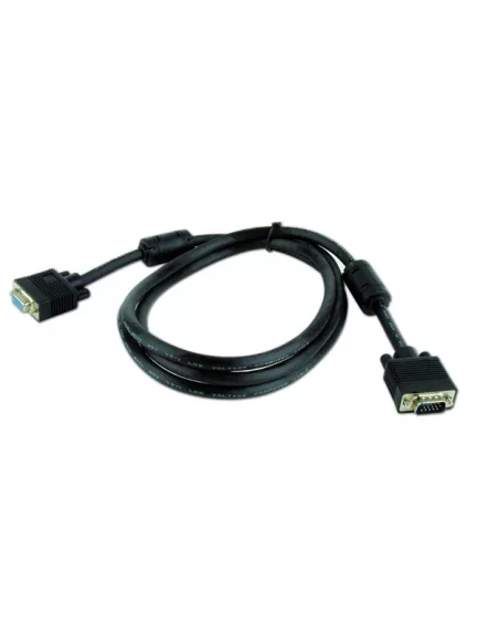 кабель Gembird VGA>VGA (15M/15F) 1.8м Premium
