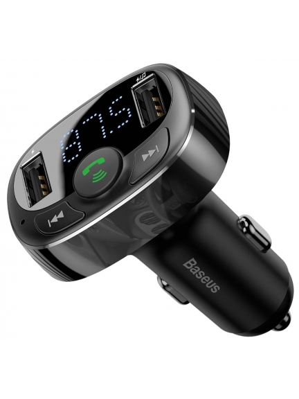 зарядное устройство с Bluetooth FM трансмиттером Baseus T typed S-09A Bluetooth MP3 car charger Standard edition