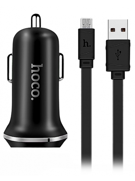 автомобильное зарядное устройство Hoco Z1 2USB 2.1A + micro cable