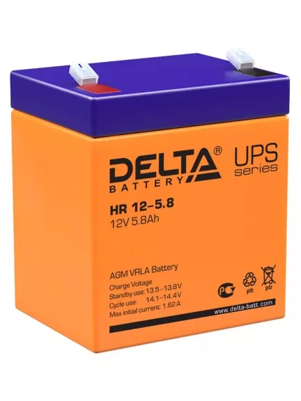 свинцово кислотный аккумулятор для UPS Delta HR 12-5.8