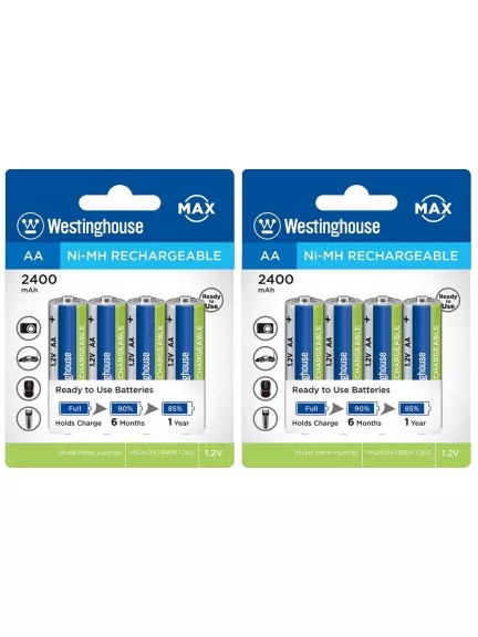 аккумуляторы Westinghouse 2400 mAh  R6/AA 8шт.
