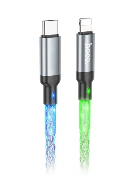 кабель для быстрой зарядки iPhone Hoco U112 Shine PD charging data cable for iP