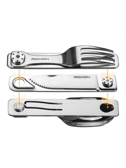 походный мультитул (ложка, вилка и нож) Roxon C1 ( C1S )