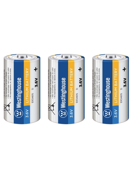 литиевые батарейки Westinghouse ER 34615 (D) 3шт.