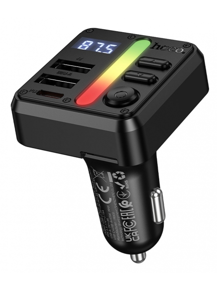 зарядка для телефона в машину с FM трансмиттером Hoco E89 Libre 45W(1A1C) car BT FM transmitter