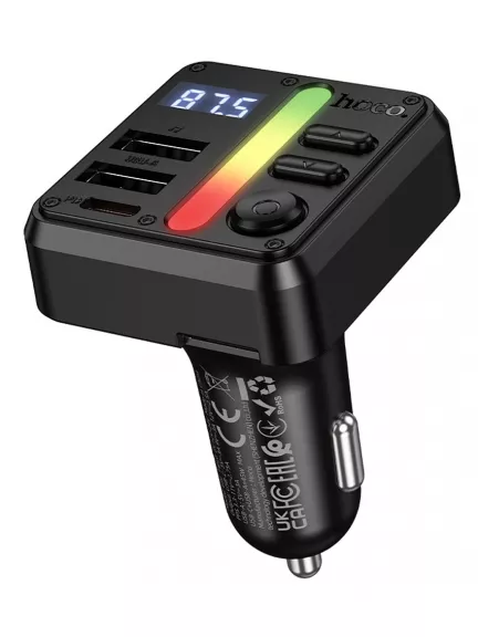 зарядка для телефона в машину с FM трансмиттером Hoco E89 Libre 45W(1A1C) car BT FM transmitter