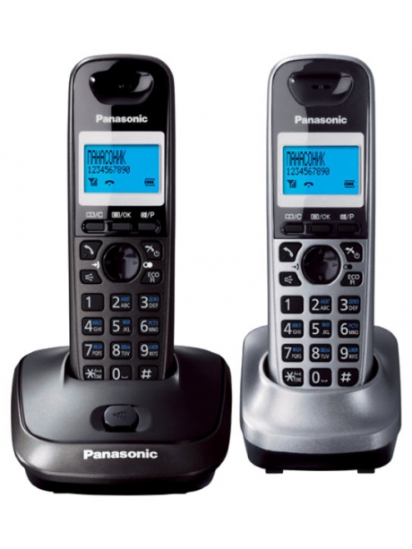 радиотелефон DECT Panasonic KX-TG2512RU dark grey &amp; grey