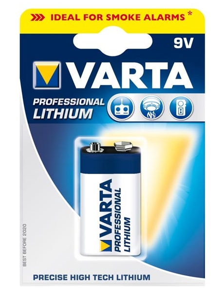 батарейка Varta 6122/Крона PROFESSIONAL LITHIUM 9V-1BL 