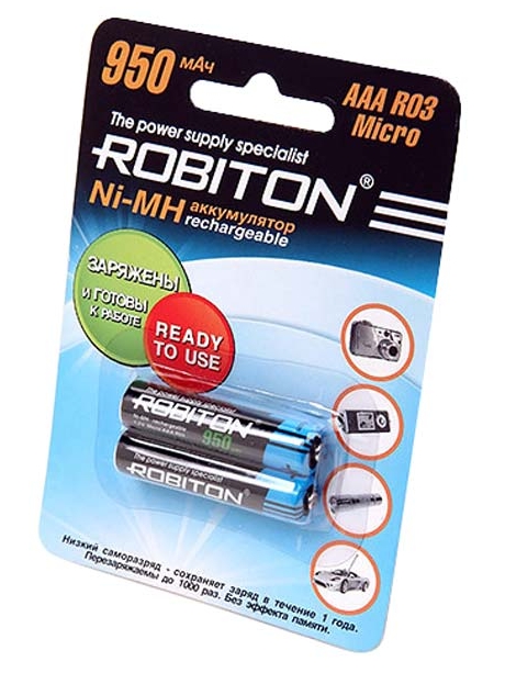 аккумулятор Robiton 950 mAh R03/AAA RTU-2BL 