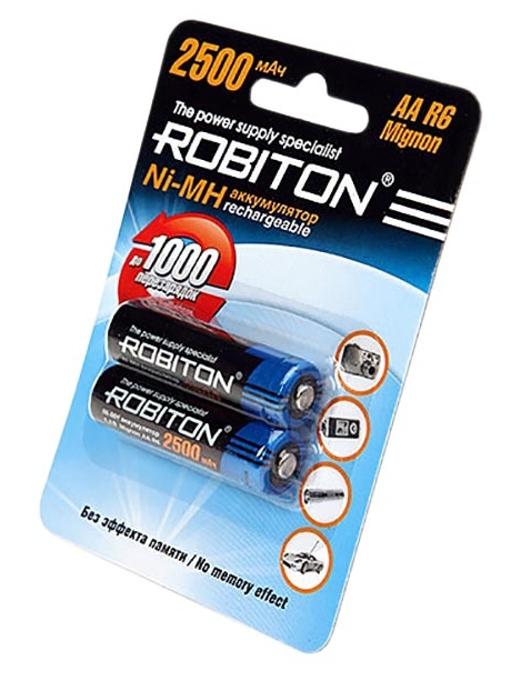 аккумулятор Robiton 2500 mAh R6/AA-2BL 