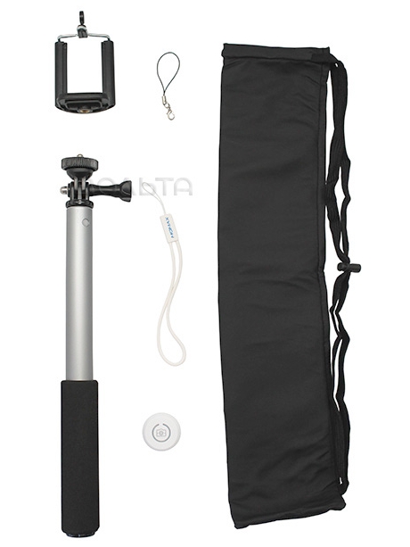 монопод для селфи Momax SelfiFit Bluetooth Selfi Pod KMS1 silver