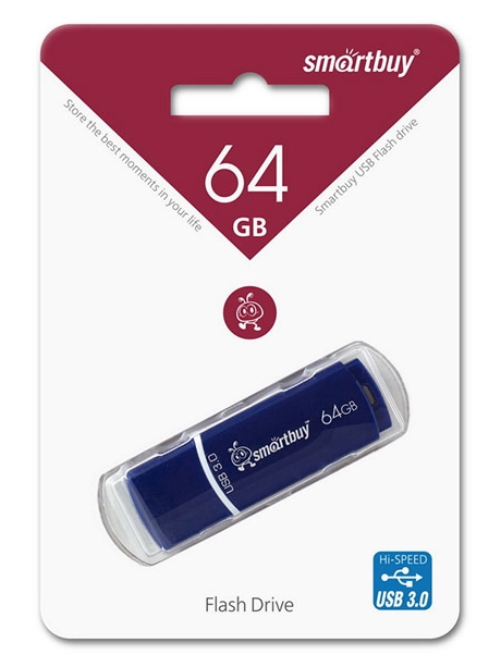 флешка USB 3.0 SmartBuy Crown 3.0 64GB blue
