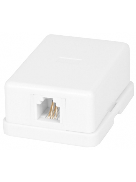 телефонная розетка ATcom 1 x RJ12 белый
