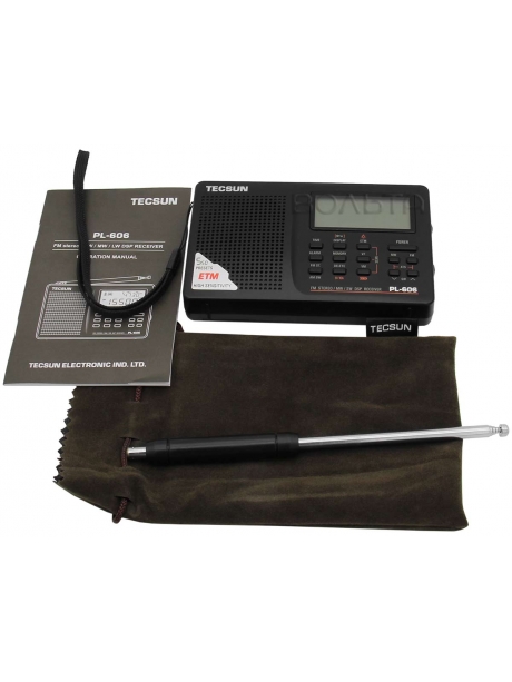 цифровой радиоприемник с расширенным ФМ диапазоном Tecsun PL-606 (export version) black