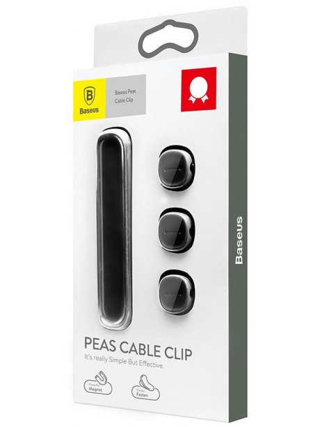 магнитный держатель для проводов Baseus Peas Cable Clip black
