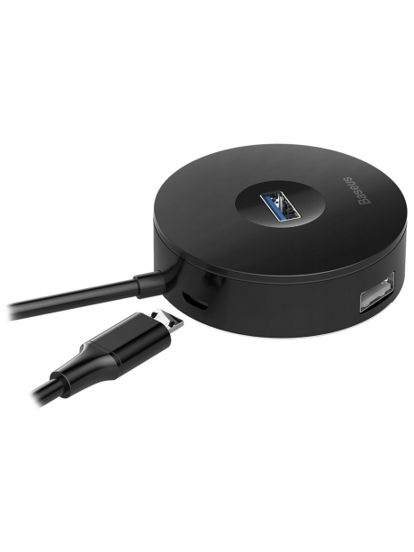 концентратор USB 3.0 Baseus round box HUB adapter black