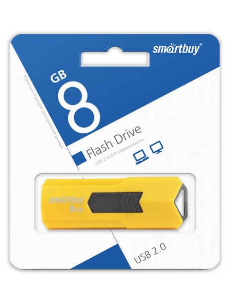 флешка USB SmartBuy STREAM 8Gb yellow