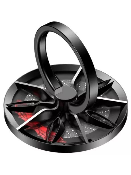попсокет на телефон Baseus Wheel Ring Bracket black + silver