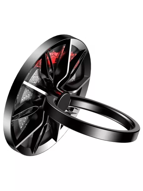 попсокет на телефон Baseus Wheel Ring Bracket black + silver