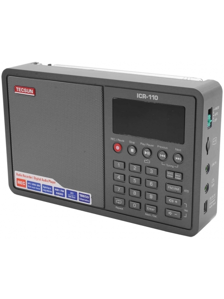 Цифровой радиоприемник с mp3 плеером Tecsun ICR-110 (export version) black