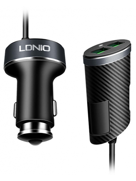 автомобильное зарядное устройство LDNIO Двойное АЗУ C502 4USB*5,1A black