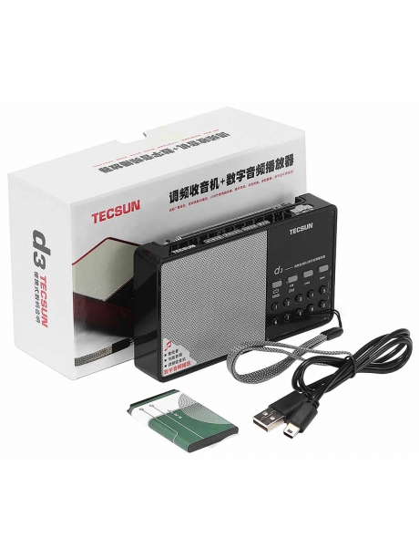 Цифровой переносной радиоприемник Tecsun D3 black
