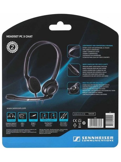 гарнитура для скайпа Sennheiser PC 3 CHAT black