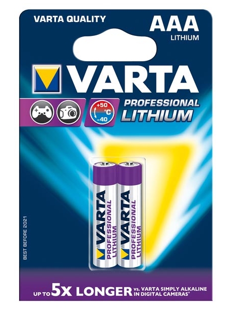 батарейки (2 шт.) Varta FR03/AAA ULTRA LITHIUM 6103-2BL 