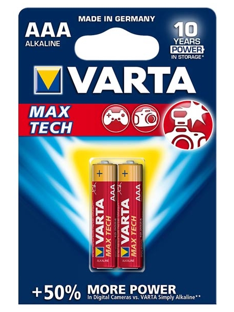 батарейки (2 шт.) Varta LR03/AAA LONGLIFE Max Power-2BL 