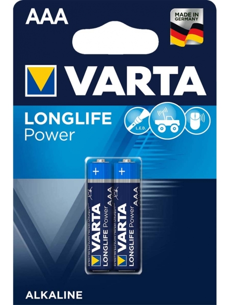 батарейки (2 шт.) Varta LR03/AAA LONGLIFE Power-2BL 