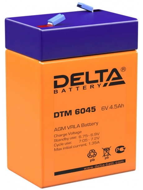аккумулятор для электромобиля Delta DTM 6045 