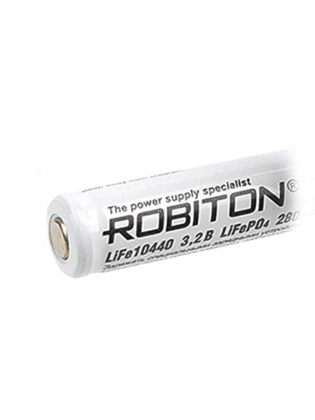 литиевый аккумулятор 3.2v Robiton LiFe10440 280mAh без защиты 