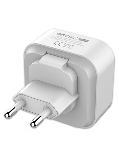 зарядное устройство для путешествий EMY MY-A502Q QC3.0 + кабель USB - micro USB white