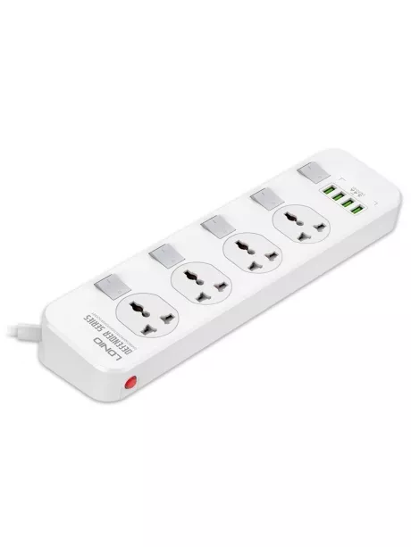 сетевой фильтр LDNIO SC4408 4USB*4 розетки 2м white
