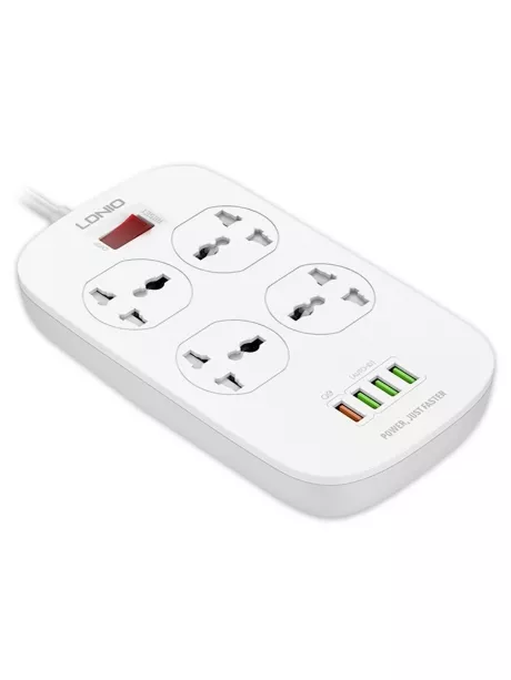 сетевой фильтр LDNIO SC4407 4USB*4 розетки 2м white