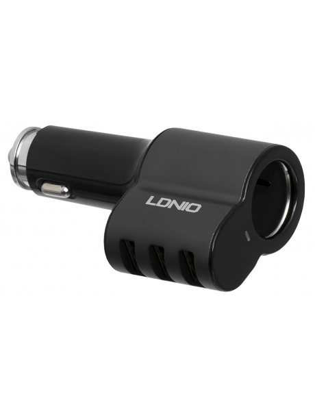 автомобильное зарядное устройство LDNIO АЗУ CM11 3USB*5,1A + Lightning cable black
