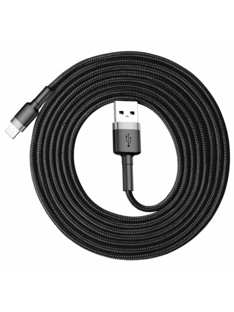 кабель передачи данных Baseus Cafule Cable USB For lightning 1.5A 2m gray + black