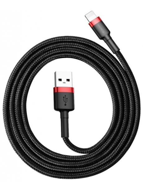 кабель передачи данных Baseus Cafule Cable USB For lightning 2.4A 1m red + black